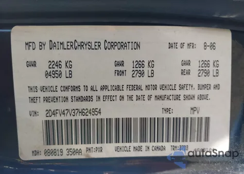 2007 Dodge Magnum z USA, uszkodzony, nr VIN 2D4FV47V37H624954